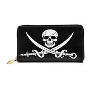 XDCYWBZDBC Pirate Flag Ladies Long Wallets Travel Wallets Credit Card Holders Large-Capacity Zipper Wallets Business Card Holders Fashion Notecase