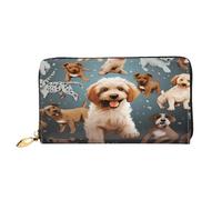 XDCYWBZDBC Puppy Doodles Ladies Long Wallets Travel Wallets Credit Card Holders Large-Capacity Zipper Wallets Business Card Holders Fashion Notecase