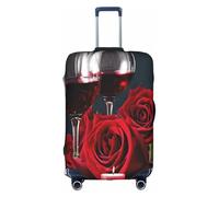 XDCYWBZDBC Red Wine Rose and Candle Elastic Travel Luggage Cover Luggage Cover Luggage Case Tao18-32inch Luggage Cover with Zipper Antis Scratch Dust Tight Quick Fixation and Disassembly