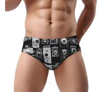XDCYWBZDBC Retro Cool Camera Collection Mens Triangle Briefs Nonskid Underwear Hipster Underwear High Elastic Soft Classic Underwear Suitable For Adult Men To Wear All Year Round. Black