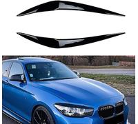 XDDHH 2pcs Front Headlight Eyebrow Eyelid Trims Cover For BMW 1er F20 F21 116i 118i 120i 125i M135i M140i 2015-2019 Lighting Protective Front Headlights Eyebrows Trim,1 Pair glossy Black