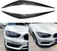 XDDHH 2pcs Front Headlight Eyebrow Eyelid Trims Cover For BMW 1er F20 F21 116i 118i 120i 125i M135i M140i 2015-2019 Lighting Protective Front Headlights Eyebrows Trim, 1 Pair Carbon fibre pattern