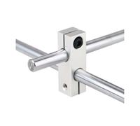 XDDQWSWA 1pcs Pillar Parallel Clamp With The Same Diameter Optical Axis Fixing Steel Pipe Round Frame Connector(15-15hole spacing 25)