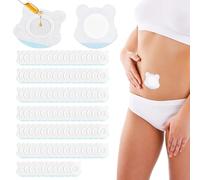 XdealCozyxc 100 Pcs Castor Oil Pack Wrap Kit, Self-Adhesive Spunlace Cloth Castor Patches for Belly Button (Oil Not Included)