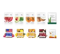 XdealCozyxc 10PCS Korean Face Mask Skincare Sheet Multipack, Collagen Fruit Extract for All Skin Types