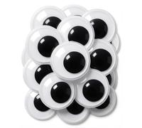 XdealCozyxc 16 Pcs 50 mm Activity Large Eyes Googly Self Adhesive, Black White Plastic Sticky on Big Eyes Googly for DIY