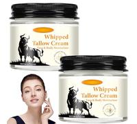 XdealCozyxc 2 X 60g Beef Tallow Skin Care Balm, Organic Grass-Fed Notox Tallow and Raw Honey Face Cream, Deep Hydration for Dry Aging Skin