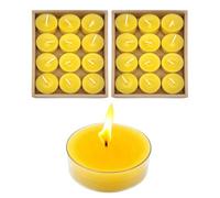 XdealCozyxc 24 PCS Beeswax Tealight Candles, 4cm x 1.8cm Beeswax Candles UK for Relaxation and Handmade