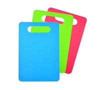 XdealCozyxc 3 Pcs Small Chopping Board Plastic, Mini Coloured Chopping Boards Set for Cutting Vegetables Fruits Meat (29 x 19cm)