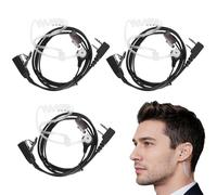 XdealCozyxc 3 Pcs Walkie Talkie Earpiece with Mic for Motorola 2 Pin RT24 RT27 RT668 RT622 RT5R eSynic Baofeng UV-5r BF-888s, Security Ear Piece for Radio