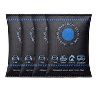 XdealCozyxc 4 Pack Dehumidifier Bags for Car, Reusable Simply Moisture Absorber for Windscreens Interior to Reduce Odour Damp Condensation