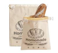 XdealCozyxc 43 cm x 32 cm Reusable Bees Wax Bag for Bread, Beeswax Lining Cotton Bread Bags for Homemade Bread (1 Pcs)