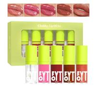 XdealCozyxc 5 Pcs Fat Lip Gloss Oil Set, Moisturizing High Shine