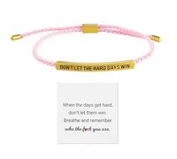 XdealCozyxc Strength Bracelet, Don't Let the Hard Days Win Bracelet for Family Friends Girls