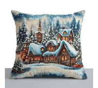 XDEGHUANGSS Creative Kids' Christmas Latch Hook DIY Cushion Kit,Fun Embroidery Crafts for Beginners,Acrylic Yarn Handmade Crochet Set with Needle,Cozy Bedroom Home Decor 43x43cm - 9