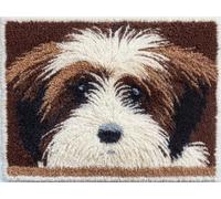 XDEGHUANGSS Latch Hook Rug Kit Cartoon Havanese Dog Portrait with Pre-Printed Mat Cover DIY Cushion Crochet Yarn Hooking Craft Set for Hobby and Floor Decor 52x38cm -7
