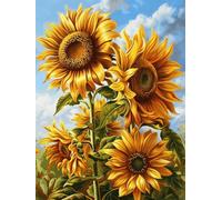 XDEGHUANGSS Stamped Cross Stitch Kit for Adult Beginners,11CT DIY Needlepoint Embroidery Kit with Pattern,Sunflower,16x20 Inch Counted Cross Stitch Craft for Home Décor & Handmade Wall Art