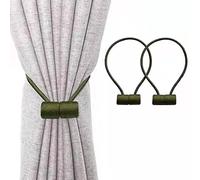XDerlin Magnetic Curtain Tiebacks Drapery Tiebacks, Upgraded 16 Inch Strong Magnet Curtain Holdbacks for Home Office Decorative Twist Curtain Ties of Window Decor(Beige) (Oliver)