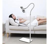 XDgfjrCGKJ 360 Swivel Stronger Gooseneck Floor Phone Stand(White)