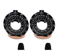 XDGJTBFMY Circle of Fifths Wheel Metal Melody Tool Chord Wheel with Stand Holder, Guitar Chord Roulette Music Theory Learning Tool, Round Circle of Fifths Wheel for Bass Piano General (2pcs)