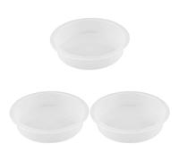 XDGJTBFMY Plastic Round Bird Feeders Bowls, Plastic Wild Birds Seed Feeder Waterer Birdbath Accessories Feeding Station Tray for Goldfinch, Oriole, Hummingbird Etc (3pcs)
