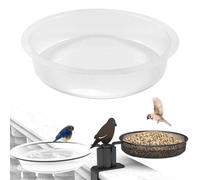 XDGJTBFMY Plastic Round Bird Feeders Bowls, Plastic Wild Birds Seed Feeder Waterer Birdbath Accessories Feeding Station Tray for Goldfinch, Oriole, Hummingbird Etc (1pc)