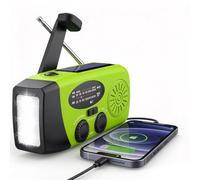 XDGJTBFMY Wind Up Solar Radio, Emergency Hand Crank Self Powered AM/FM | Survival Solar Weather Radio with LED Flashlight,SOS Alarm,2000mAh Emergency Power Bank for Smart Phone