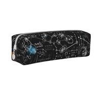 XDHFFJUCK Abstract Science Chemistry Leather Simple Pencil Case Fashion Pencil Case Teenage Boys Men Women's Simple Pens and Stationery Bag