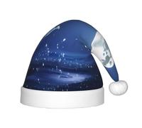 XDHFFJUCK Butterfly And Moon Children'S Plush Christmas Hat Knitted Christmas Hat Suitable For Christmas New Year Holiday Theme Party Suitable For Boys/Girls Christmas Decoration Hat