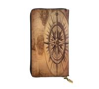 XDHFFJUCK Compass Map Leather Wallets Stylish Men's Wallet Money Clip, Fold Wallet, Card Holder, Billfold, Travel Wallet, E-Wallet, Storable Pocket for Credit Cards Notes and Coins