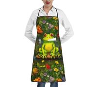 XDHFFJUCK Frog Cooking Apron, Anti-Fouling Apron With Pocket Lock Edge 1 Pocket In The Middle Washable For Kitchen, Hotels, Kitchens, Beverage Shops, Restaurants And Barbecue Shops.