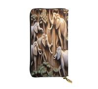 XDHFFJUCK ]Nature Elephants Leather Wallets Stylish Men's Wallet Money Clip, Fold Wallet, Card Holder, Billfold, Travel Wallet, E-Wallet, Storable Pocket for Credit Cards Notes and Coins