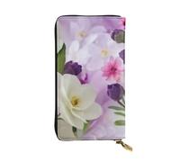 XDHFFJUCK Nature Floral Spring Leather Wallets Stylish Men's Wallet Money Clip, Fold Wallet, Card Holder, Billfold, Travel Wallet, E-Wallet, Storable Pocket for Credit Cards Notes and Coins