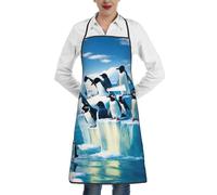 XDHFFJUCK Penguins Cooking Apron, Anti-Fouling Apron With Pocket Lock Edge 1 Pocket In The Middle Washable For Kitchen, Hotels, Kitchens, Beverage Shops, Restaurants And Barbecue Shops.