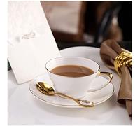 XDLEDMKIZ Coffee Mug Coffee Mug Ceramic Coffee Cup Luxury Simple Cup And Saucer Pure White Coffee Cup And Saucer Phnom Penh Home Afternoon Tea Set Coffee Cup,
