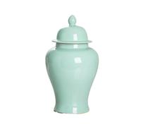 XDLEDMKIZ Decorative Jar Ginger Jar Vase Decor Traditional Chinese Ceramic Ginger Jar With Lid Carved Lattice Decorative Temple Jar Carthage Pierced Ginger Jars Storage Jar