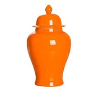 XDLEDMKIZ Decorative Jar Ginger Jar Vase Decor Traditional Chinese Ceramic Ginger Jar With Lid Carved Lattice Decorative Temple Jar Carthage Pierced Ginger Jars Storage Jar