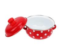 XDLEDMKIZ Enamel Pot Ceramic Stock Pot Glass Soup Bowls Noodle Bowl with Lid Chinese Stew Pot Enamel Ramekins Saucepan Thicken Stockpot Enamel Pots Delicate Stew Pot Japanese-Style Salad 16c