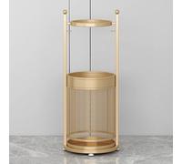 XDLEDMKIZ Multifunctional Iron Umbrella Holder Portable Metal Storage Rack for Entryway and Hallway Stylish White Hollow Design Umbrella Stand SpaceSaving