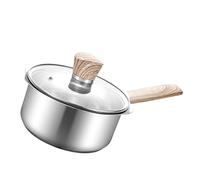 XDLEDMKIZ Stainless Steel Milk Pot Cheese Warmer Nonstick Cookware Pan with Lid Butter Warmer Kitchen Pot Soup Cookware Noodle Pot Stainless Steel Kitchen Cooking Pan Instant Noodle Pot Baby
