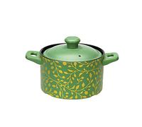 XDLEDMKIZ Stock Pot Design Ceramic Stockpot Golden Age Casserole Open Fire Heat Resistant Stew Soup Pot 2.5L Milk Pot