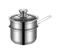 XDLEDMKIZ Thick Bottom Pan, Small Milk Pan, Mini Steamer, Small Cooking Pot, Stainless Steel Soup Pot with Lid