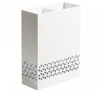XDLEDMKIZ Umbrella Stands Floor-standing Wrought Iron Umbrella Stand, Commercial Hollow Out Rustproof Umbrella Storage Rack, For Hotel Lobby/restaurantColor:White