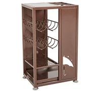 XDLEDMKIZ Umbrella Stands Wrought Iron Creative Umbrella Stand, Home/Commercial Easy To Move Umbrella Storage Rack, Can Hold Long And Short UmbrellasColor:Bronze