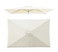 XDLEDMKIZ UV-Resistant Waterproof Umbrella Cover for 300x200cm Rectangular s, Washable Light Bei Polyester - Perfect for Terrace, Pool & Beach Protect