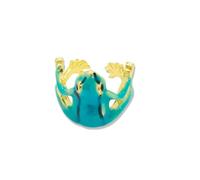 xdlhghe Frog Ring Womens Men Adjustable Green Blue Cute Dainty Tree Frog Ring Jewelry Gift, Brass, No Gemstone