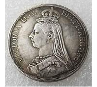 XDLiu Best Morgan Silver Dollars - British 1887 Welsh Crown Old Silver Coin-UK Old Coin Collecting - Silver Dollar Old Coin
