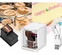 XDLYWUZIQ Mini Food Printer, mini Inkjet Handheld Printer, Food Grade Edible Coffee Latte Art Printer, Pattern Printing Machine, Digital Inkjet WiFi Photo Printing Machine, Cakes, Desserts, DIY