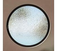 XDLYWUZIQ Round Rotating Glass Windows, 360° Rotatable Ventilation Windows, Mobile Home Windows w/Tempered Glass, Large Flush Mount Shed Windows for Bathroom, Shop Black-B-23.7IN/60cm