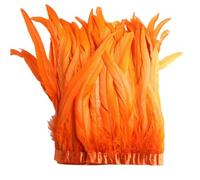 XDMING 2 Yards Chicken Feathers Trims 25-30cm Strung Rooster Feather Trimming Dress Skirt Costume Carnival Decoration